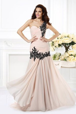 Robe de bal sexy avec zip avec sans manches d'épaule asymétrique avec perle - Photo 1