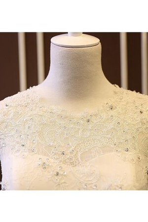 Elegante Vestido de Novia en Encaje de Natural de Escote redondo de Hasta el suelo - Foto 4