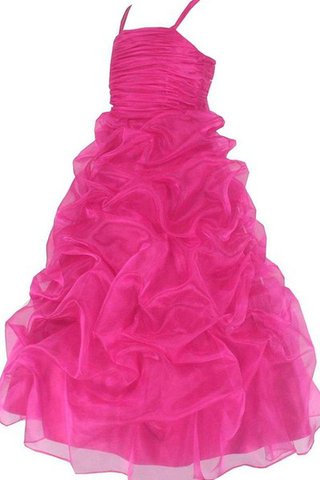 Duchesse-Linie Organza a linie bodenlanges Blumenmädchenkleid mit Schmetterlingsknoten - Bild 2