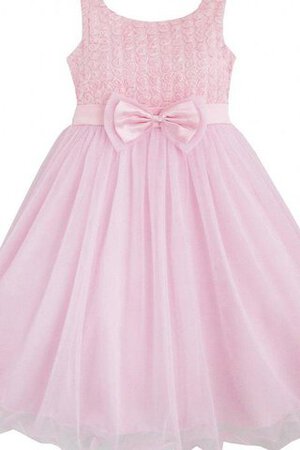 Robe de cortège enfant plissage a-ligne avec zip avec sans manches avec fleurs - Photo 1