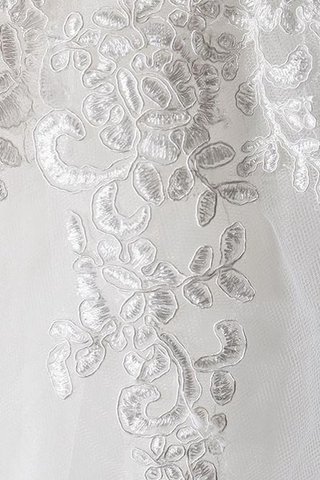 Robe de mariée naturel cordon appliques avec sans manches en organza - Photo 2