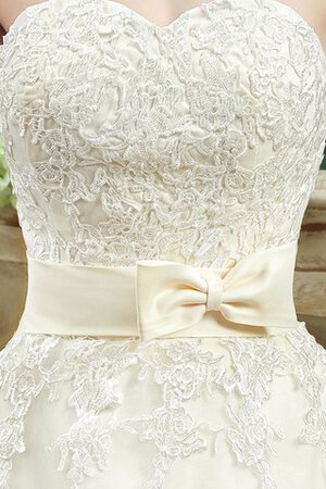 Abito da Sposa con Applique A-Line Naturale Schiena Nuda sensuale a Chiesa - Foto 4