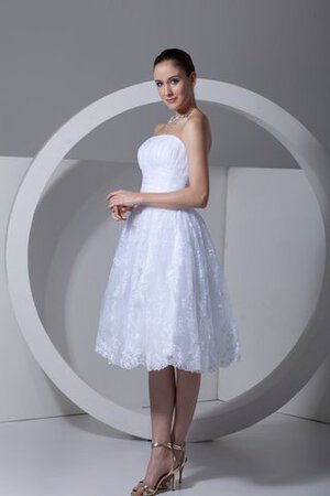 Robe de graduation romantique ligne a appliques de bustier avec sans manches - Photo 4