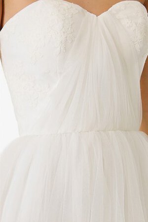 Robe de mariée naturel décontracté ligne a en organza de col en cœur - Photo 4