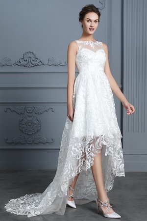 Robe de mariée avec gaze délicat plissé moderne naturel - Photo 6