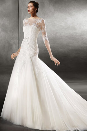 Robe de mariée cordon glamour en satin de princesse textile en tulle - Photo 3