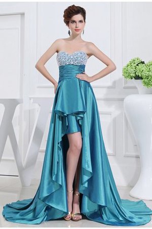 Taft Normale Taille A-Linie Prinzessin Ballkleid mit Perlen - Bild 1