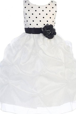 Robe de cortège enfant manche nulle de lotus avec fleurs col u profond - Photo 1