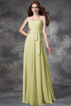 Robe demoiselle d'honneur naturel a-ligne avec chiffon fermeutre eclair de bustier - Photo 8