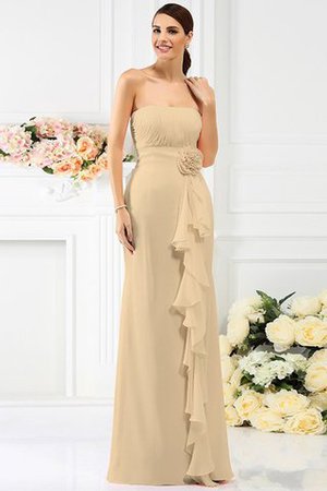 Robe demoiselle d'honneur longue manche nulle avec chiffon avec zip de fourreau - Photo 6