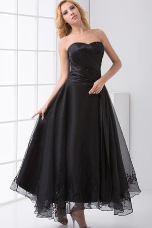 Ärmellos A-Line knöchellanges Abendkleid mit Herz-Ausschnitt - Bild 5