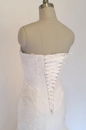 Robe de mariée cordon de sirène col en forme de cœur en tulle longueur au ras du sol - Photo 4