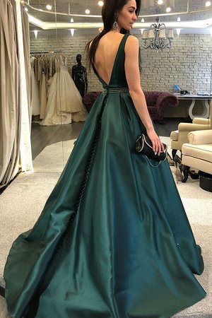 Robe de bal de princesse de traîne courte avec perle de col bateau pétillant - Photo 2