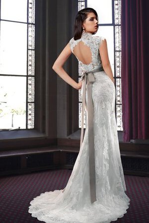 Robe de mariée luxueux romantique avec ruban de traîne courte ceinture en étoffe - Photo 2