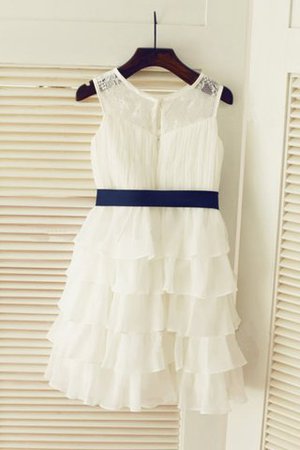 Robe de cortège enfant longue de princesse fermeutre eclair ruché manche nulle - Photo 1