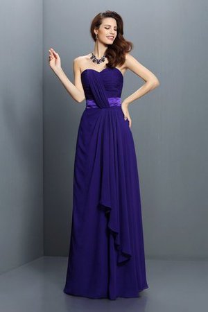 Robe demoiselle d'honneur longue au drapée avec zip ligne a avec chiffon - Photo 1