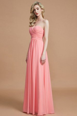 Abito da Damigella Senza Maniche in Chiffon Naturale A-Line Principessa - Foto 3