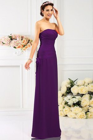 Robe demoiselle d'honneur avec fleurs fermeutre eclair en chiffon de bustier gaine - Photo 13