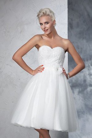 Abito da Sposa Semplice Mini Vintage A-Line Principessa - Foto 5