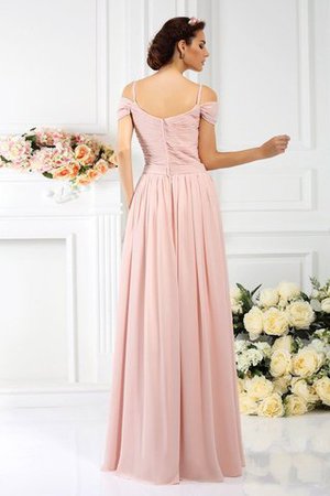 Robe demoiselle d'honneur plissage de princesse manche nulle en chiffon avec zip - Photo 30