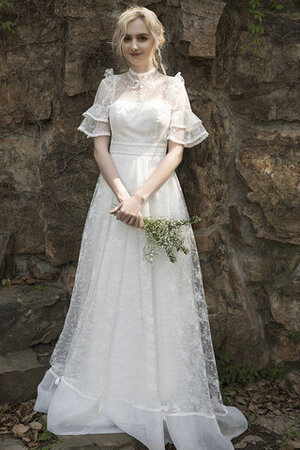 Robe de mariée branle en satin spécial formelle moderne - Photo 1