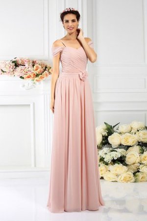 Robe demoiselle d'honneur plissage de princesse manche nulle en chiffon avec zip - Photo 22