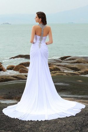 Robe de mariée longue luxueux bandouliere spaghetti de fourreau avec chiffon - Photo 2