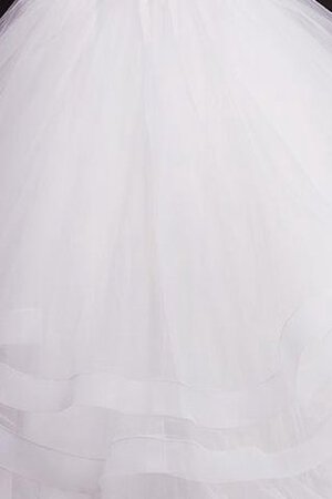 Robe de mariée en organza textile en tulle avec jacket en chiffon de col en cœur - Photo 4