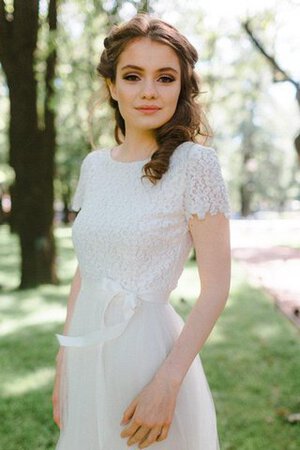 Abito da Sposa in Tulle in pizzo Tubino in Pizzo Lungo Moderno - Foto 2