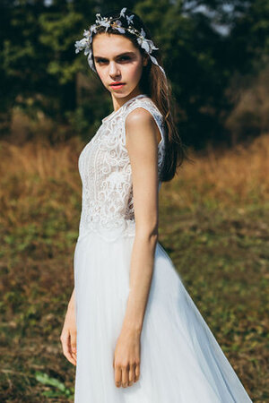 Robe de mariée mode avec zip 2 pice au bord de la mer a-ligne - Photo 4