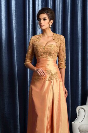 Prinzessin Normale Taille Taft Brautmutterkleid mit Jacke mit Applikation - Bild 3