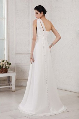 Abito da Sposa Monospalla A-Line Alta Vita Lungo con Applique - Foto 2