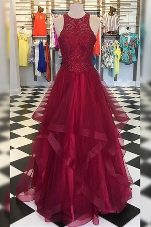 Vestido de Noche de Corte princesa de Abalorio de Hermoso de Natural - Foto 1