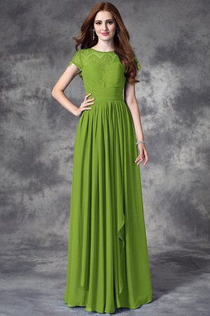 Ärmelloses Chiffon Normale Taille Anständiges Brautjungfernkleid mit Bordüre - Bild 14