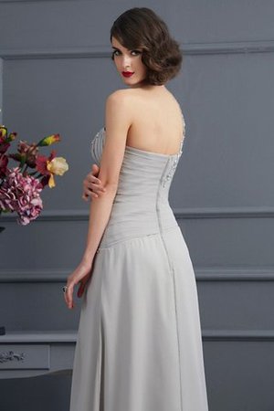 Abito mamma Sposa in Chiffon A-Line con Perline A Terra Naturale - Foto 4