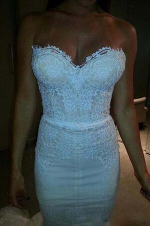 Vestido de Novia de Corte Sirena de Espalda Descubierta de Escote Corazón de Apliques - Foto 4