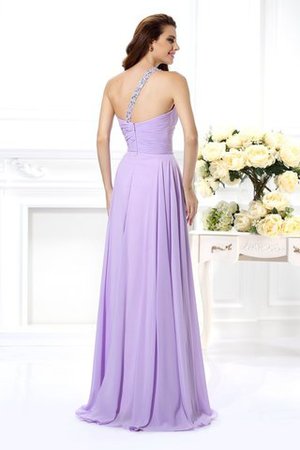 Robe de bal avec perle en chiffon d'épaule asymétrique ligne a de princesse - Photo 2