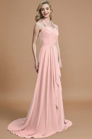 Robe demoiselle d'honneur naturel de dos nu de princesse en chiffon a-ligne - Photo 26