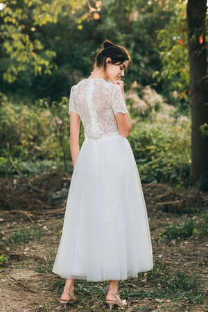 Abito da sposa lunghi in tulle particolare in pizzo incantevole alla caviglia - Foto 5