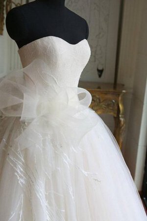 Robe de mariée avec nœud à boucles en tulle appliques de mode de bal manche nulle - Photo 3