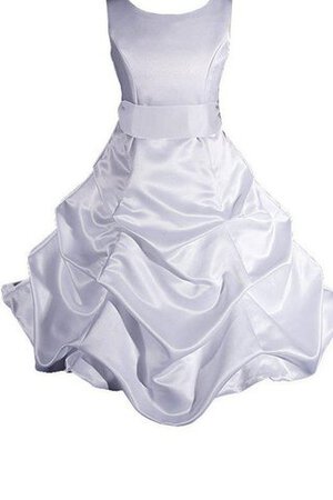 Abito da Cerimonia Bambini Senza Maniche con Fiocco in Taffeta A-Line con Increspature - Foto 1