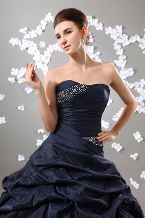 Robe de quinceanera avec perle de mode de bal textile taffetas ornée de bustier - Photo 3