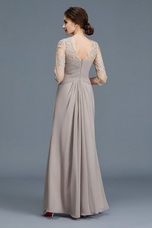 Abito mamma Sposa Naturale con Increspature in Chiffon Principessa A-Line - Foto 2