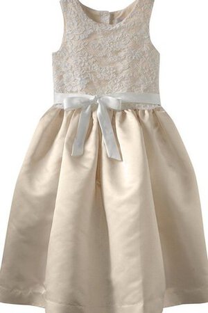 Robe de cortège enfant appliques avec sans manches avec nœud ligne a - Photo 1