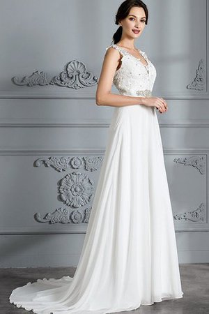 Vestido de Novia de Corte princesa de Corte-A de Escote en V de Cola Barriba - Foto 5