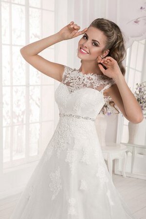 Vestido de Novia de Espalda con ojo de cerradura de Escote con cuello Alto - Foto 2