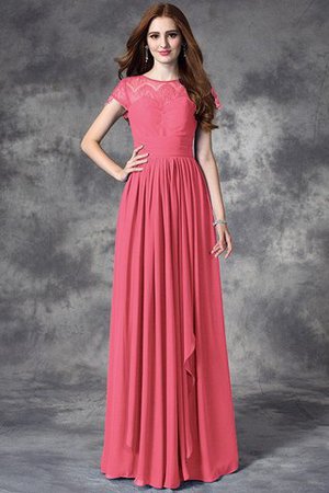 Robe demoiselle d'honneur naturel longue a-ligne avec chiffon de princesse - Photo 28