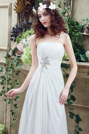 Outdoor keine Taille Perlenbesetztes drapiertes besonderes romantisches Brautkleid - Bild 5