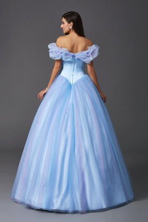 Abito Quinceanera Lungo con Perline Ball Gown Fuori dalla spalla A Terra - Foto 2