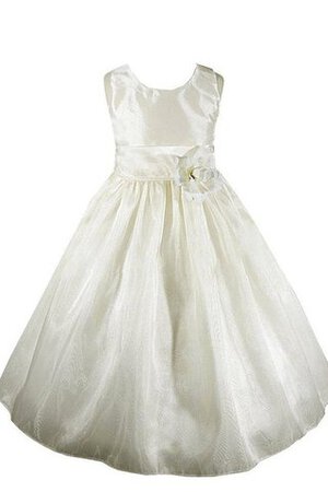 Robe de cortège enfant plissage naturel en organza longueur au ras du sol avec nœud - Photo 1